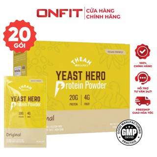  Bột đạm Yeast Hero Protein Hộp 620g  20 gói x 31g  The An Organics Bột Đạm Lên Men Thuần Chay 