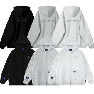 Áo Khoác Nỉ Hoodie Zip Thêu LG NQ30 AM Form Rộng Nam Nữ Unisex
