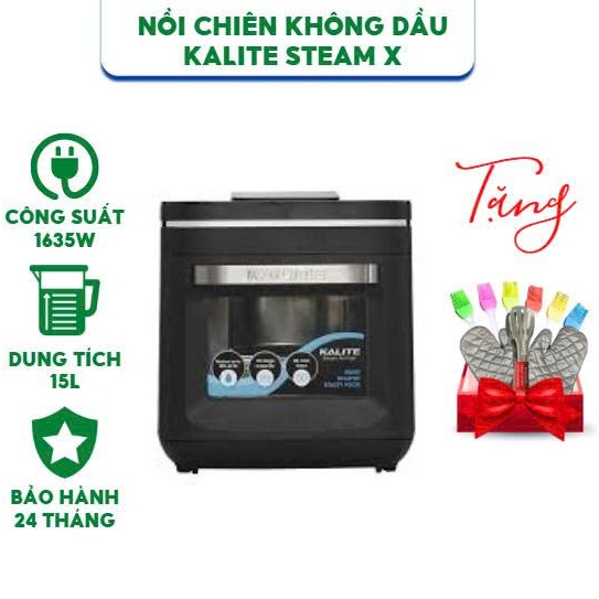 Nồi Chiên Không Dầu Hơi Nước Kalite Steam X Dung Tích 15L - Hàng Chính Hãng Bảo Hành 24 Tháng