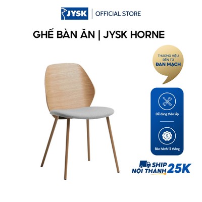 Ghế bàn ăn | JYSK HORNE | kim loại/vải polyester | xám/sồi | R47xS54xC81cm