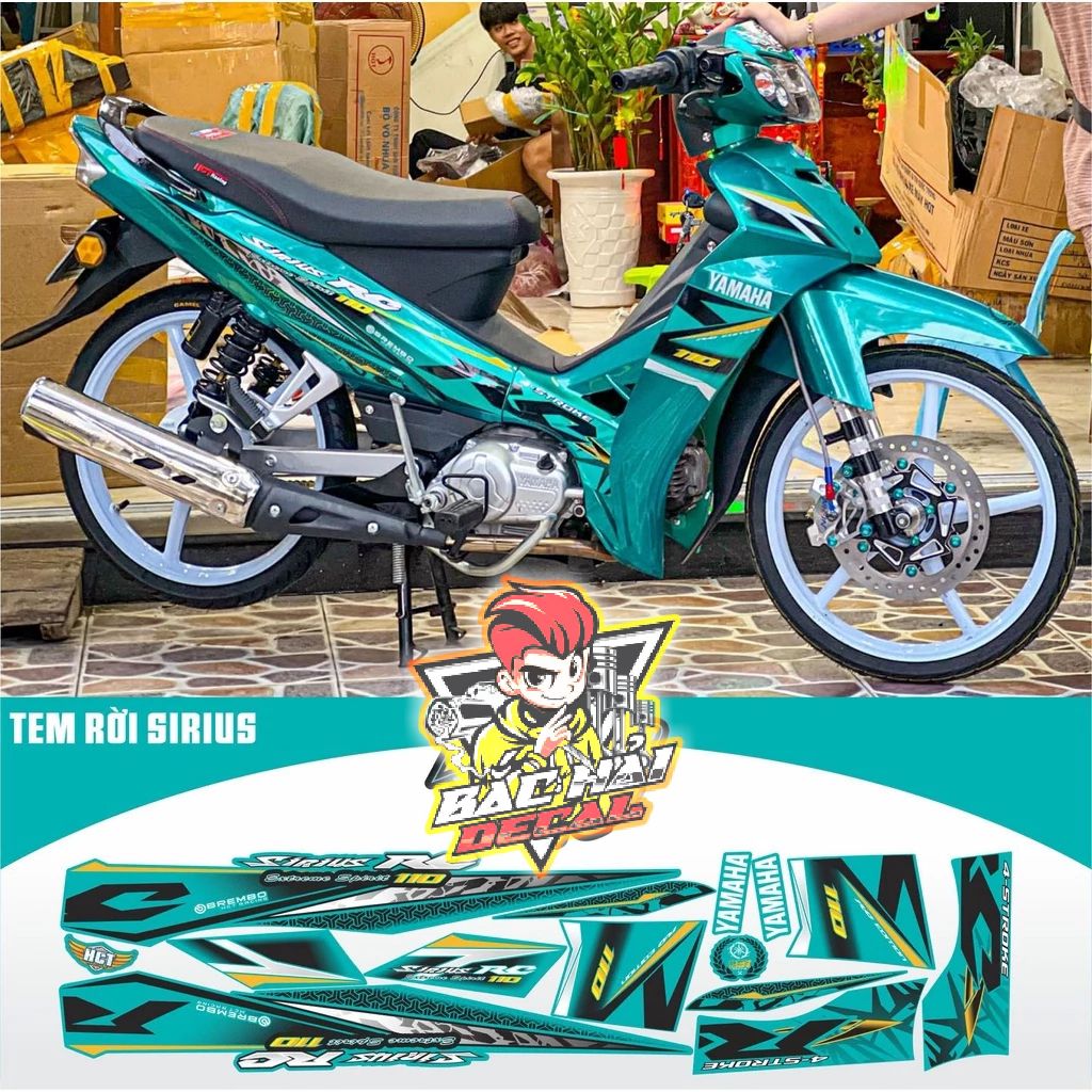 Tem Rời Sirius tem rời sirius mẫu zin tem sirius rc decal cao cấp 3 lớp