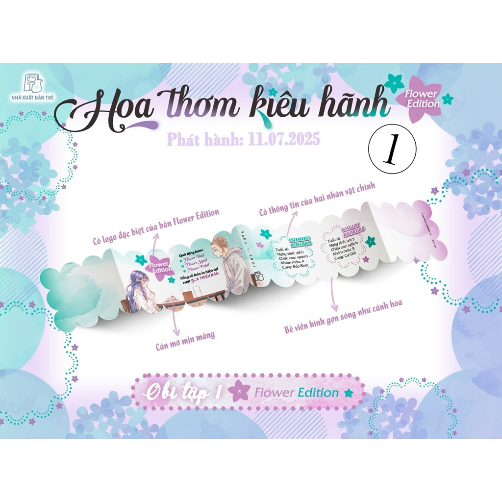 Bọc sách hoa thơm kiêu hãnh bản thường, bản đặc biệt