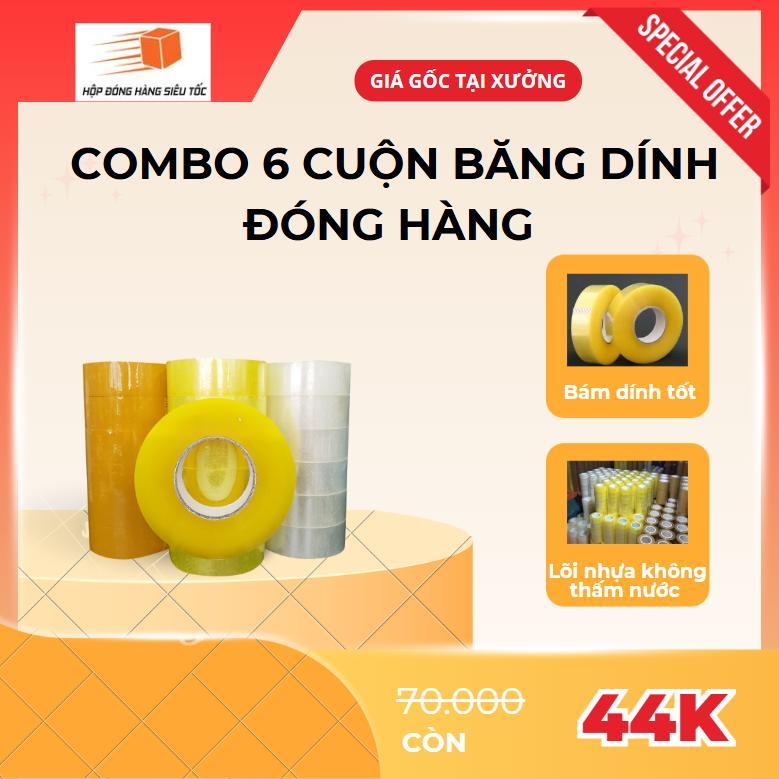  Combo 6 Cuộn Băng Dính 1Kg Giá Rẻ Siêu dính 