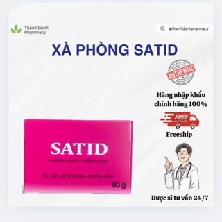 Bánh Xà Phòng SATID Ngừa Mụn Lưng Giảm Thâm, Giảm Viêm Nang Lông Hiệu Quả , Giảm Tiết Dầu 80g