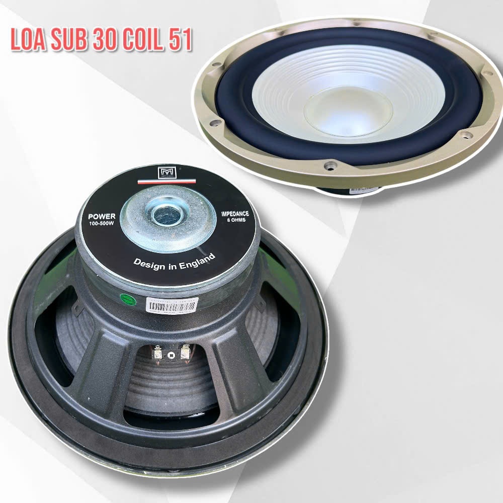 loa sub 30 MARTIN coil 51 từ 140 hàng nhập - âm siêu trầm - sub hơi - sub điện - giá 1 cái
