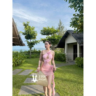 Set liền hoa kèm chân váy