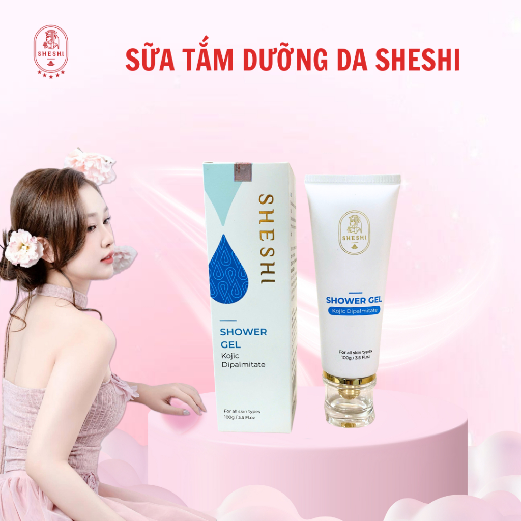 Sữa Tắm Dưỡng Trắng Da SHESHI Shower Gel – Hương Nước Hoa Quyến Rũ, Làm Sạch, Dưỡng Ẩm Toàn Thân 200ml