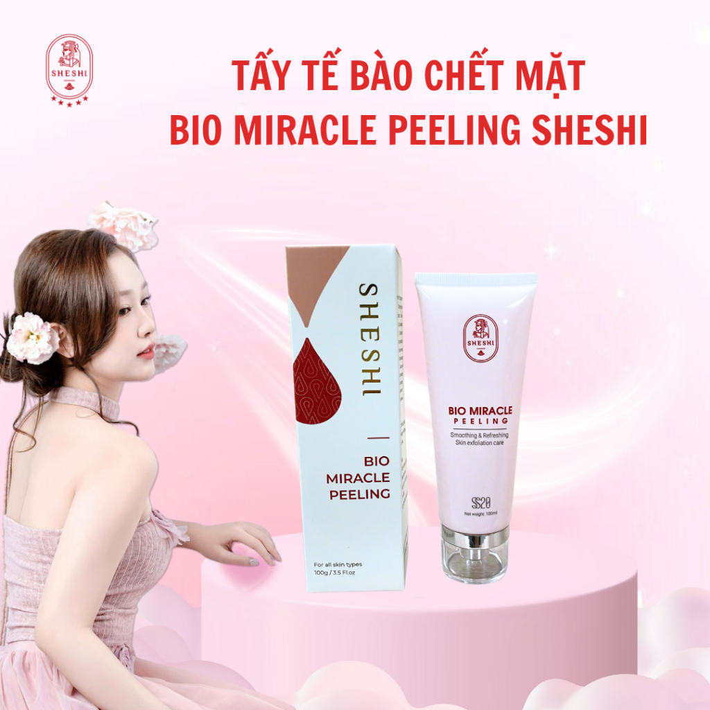 Tẩy Tế Bào Chết SHESHI Bio Miracle Peeling – Làm Sạch Sâu, Loại Bỏ Bã Nhờn, Cho Da Căng Mịn 100g