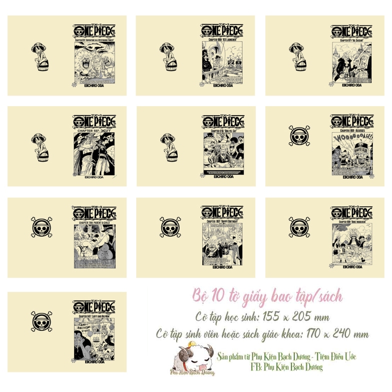Bộ 10 giấy bao tập - Truyện One Piece