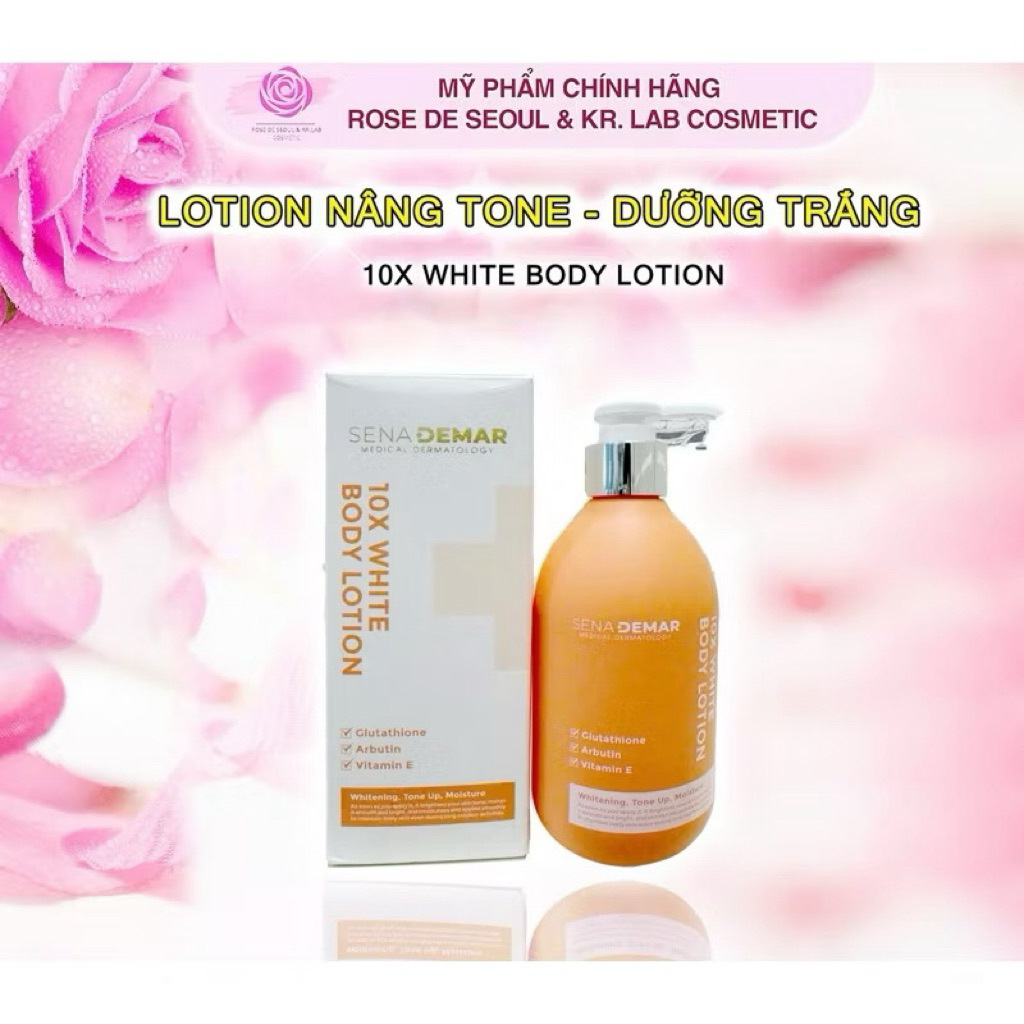 Kem body Sena demar 10X white body lotion 300g Hàn Quốc hạn 2028 kem body senademar TN175