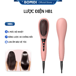  Lược Điện BOMIDI HB1 - 6 Chế Độ Nhiệt - Lược Điện Chải Thẳng Ion Âm - Tạo Kiểu Dưỡng Tóc 