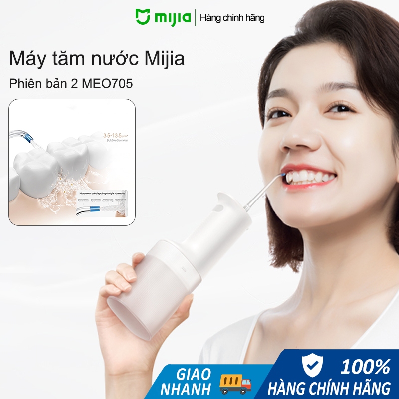 Máy tăm nước Mijia 2 MEO705 tăm nước vệ sinh răng miệng, làm sạch sâu 99.6%, 3 chế độ, pin 90 ngày