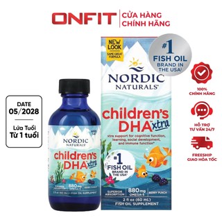  Siro Dầu Cá Đặc Biệt Nordic Naturals Childrens DHA Xtra  60ML  Hỗ Trợ Phát Triển Não Bộ Khả Năng Nhận Thức | ONFIT 