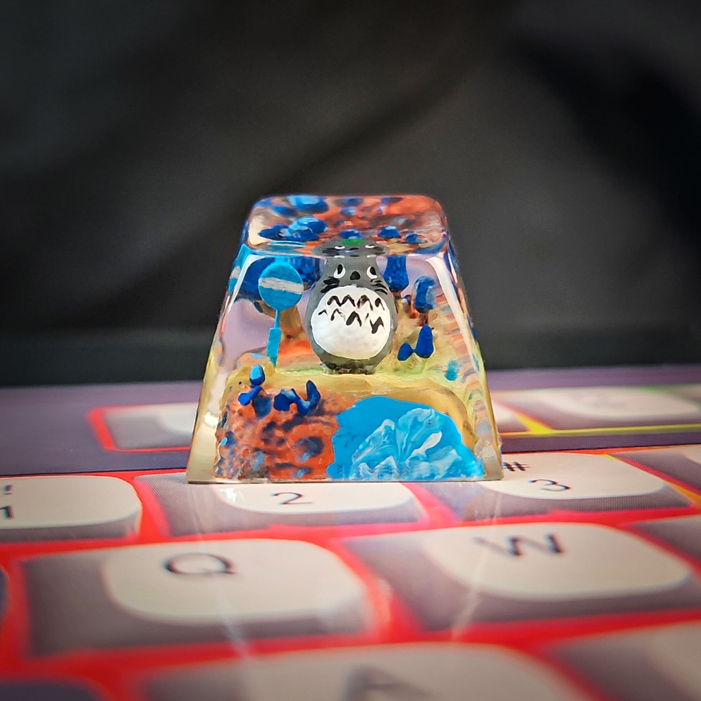 Tototo v1 keycap 1U, zelda keycap,keycap artisan, keycap artisan, Totoro keycap