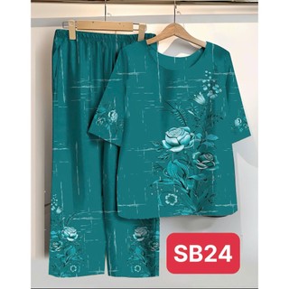 Bộ lụa in hoa 3d tặng mẹ tặng bà cực sang