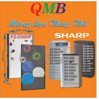 Màng lọc Hepa SHARP KC-D50 KC-E50 KC-E50A1 KC-50E1 KC-50E2 KC-F50 KC-F50E3 KC-G50 KC-GG50 KC-H50 KC-H500Y FZ-D50HF