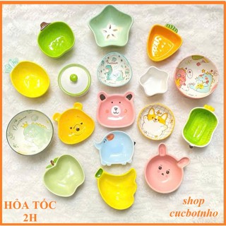 Bát ăn dặm cho bé chất liệu gốm sứ, Chén ăn dặm từ 5 tháng tuổi, tô ăn dặm dung tích 30-180ml, ăn dặm kiểu Nhật, BLW