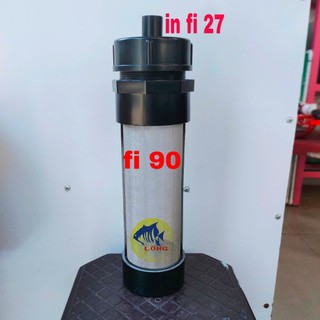  Ống tách phân cặn  fi 90  lọc thô bể cá  lưới inox 