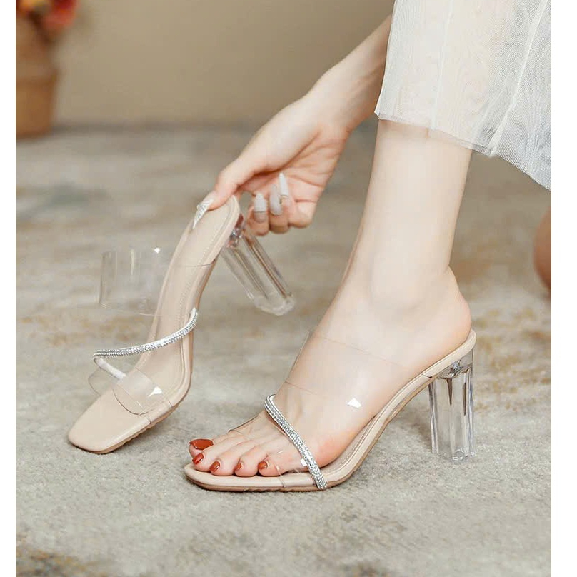 Giày quai trong  kết hợp dây đá êm mềm gót 5/7 phân Mã MKD1