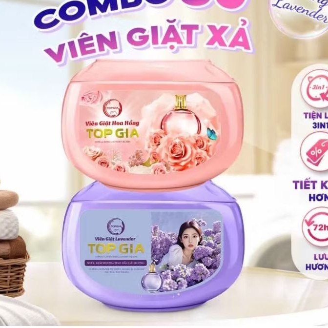 [ Hộp 40 Viên ] VIÊN GIẶT XÃ TOPGIA 3in1 ĐẬM ĐẶC