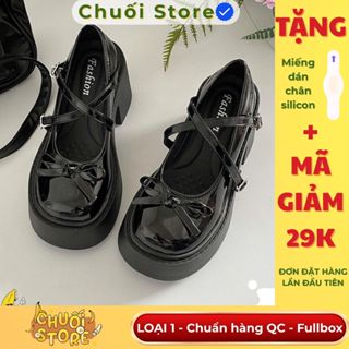 [SẴN CHUẨN QC] Giày búp bê LOẠI 1 lolita mix nơ quai chéo tiểu thư công chúa style hàn quốc phối đồ xinh cho nữ