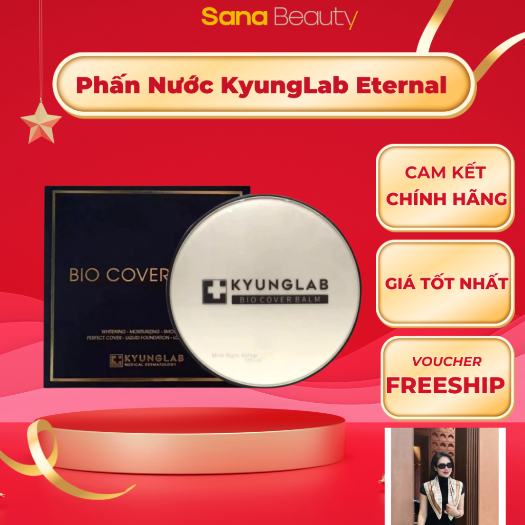 Phấn nước KyungLab Cushion KyungLab Eternal Fit Hàn Quốc và Cover Balm 14g bền che phủ tốt
