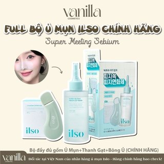   full set ilso chính hãng  Ủ mụn ilso tặng bông ủ ilso và thanh gạt mụn ilso chính hãng 