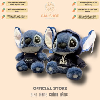 [Bán chạy] Gấu bông Stitch hoodie Stitch yếm - thú nhồi bông lông mịn cao cấp – size 28cm 38cm 48cm – quà tặng dễ thương