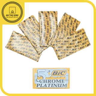 [Hộp 100 cái] Lưỡi lam BIC Chrome Platinum – Lưỡi dao cạo 2 cạnh chính hãng BIC