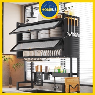 Homeus   kệ chén có nắp đậy ,Đa Năng Thông Minh Nhà Bếp Trên Bồn Rửa 2 màu