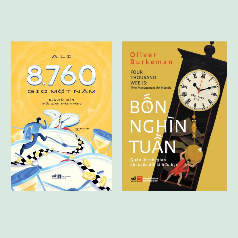 Combo Sách Quản lý thời gian: 8.760 GIỜ MỘT NĂM + BỐN NGHÌN TUẦN (Nhã Nam)   - NNB