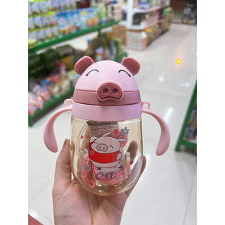 Bình nước tập uống cho bé hình chú heo xinh xắn