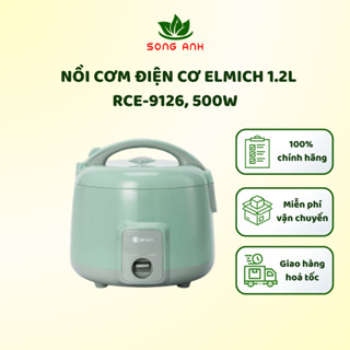 Nồi cơm điện Elmich 1.2L RCE-9126 nồi cơ màu xanh mint
