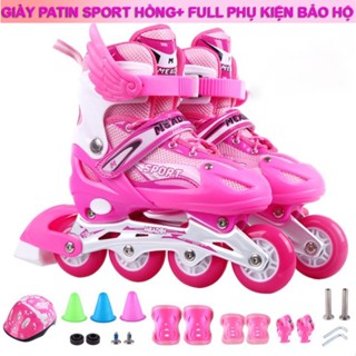  TẶNG FULL ĐỒ BẢO HỘ - giày trượt patin trẻ em và người lớn. Giày trượt patin bánh xe phát sáng có thể điều chỉnh to nhỏ 