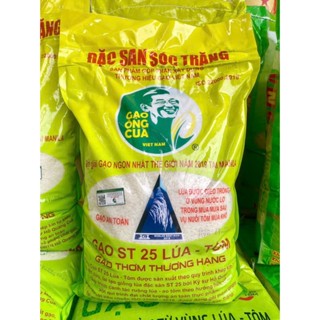  Gạo St25 Ông Cua túi 5Kg - Hàng Chính Hãng Có Mã QR Check   Giao hàng toàn quốc   