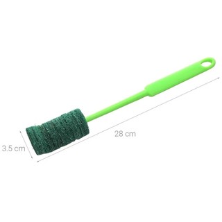 [Màu Xanh] Cây rửa ly SamRan cán dài, mút xốp vệ sinh ly cốc bình nước