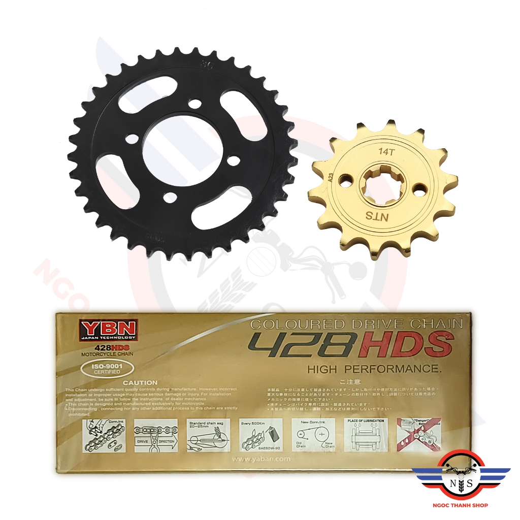 Nhông xích đĩa, nhông sên đĩa GD110 cao cấp bao chạy trên 35.000km tại ngocthanhshop -NTS