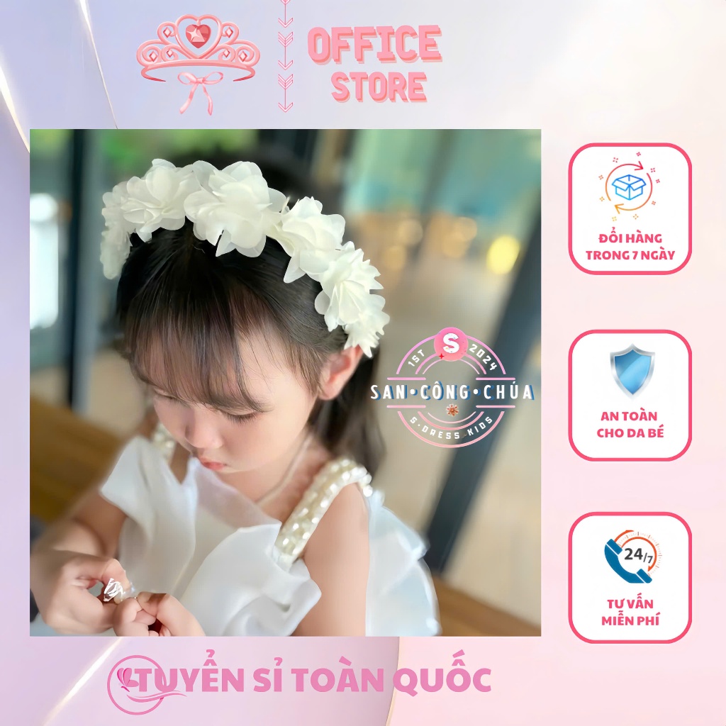 PK02. Bờm Hoa Xinh cho Bé Gái