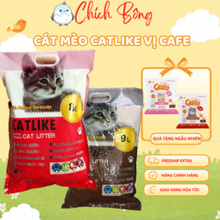  Cát vệ sinh cho mèo cát cho mèo vị cafe catlike cát thấm hút nhanh giảm mùi và ngăn vi khuẩn 8,16L 
