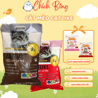  Cát vệ sinh cho mèo vị táo catlike cát cho mèo thấm hút nhanh hỗ trợ ngăn mùi và ngăn vi khuẩn.8,16L 