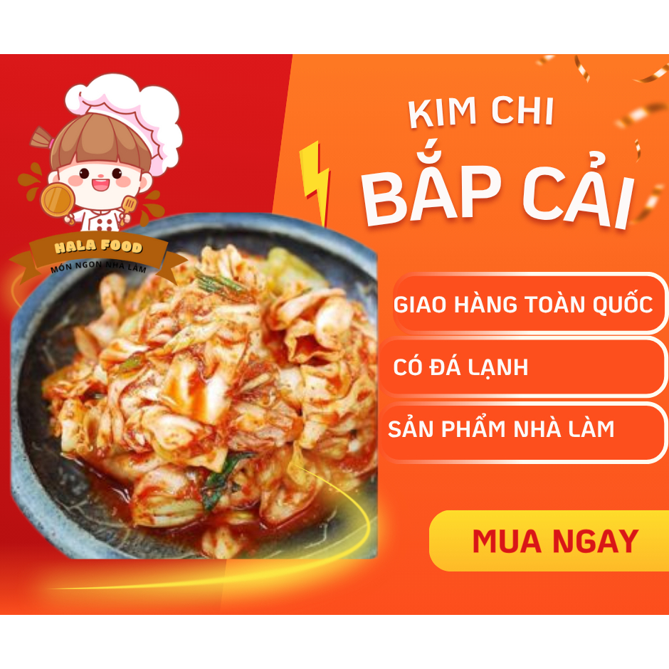 (Lưu ý: Chỉ nhận đơn miền Bắc, Trung) Kim chi bắp cải nhà làm, kim chi ngon, kim chi hàn quốc