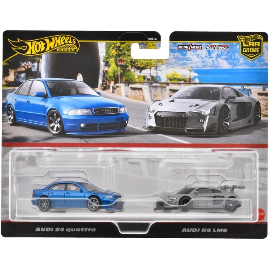 Xe mô hình Hot Wheels Audi R8 LMS / S4 Quattro Pack 2