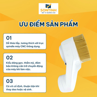Cổ Hút Bụi Máy CNC Dạng Chổi Nhựa Mềm Chịu Nhiệt Chống Mài Mòn, Quét Gom Bụi Phoi Cắt Phi 80-100mm