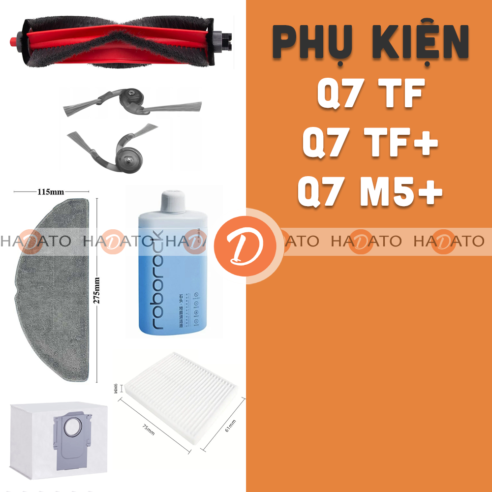 Phụ kiện robot ROBOT ROCK Q7 TF Q7 VF+ Q7 M5 Q7 M5+ Chổi Cạnh Lọc Hepa Giẻ lau Chổi Chính Túi Rác #####