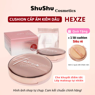 [CHÍNH HÃNG] Cushion HEXZE kiềm dầu mỏng nhẹ, chống thấm nước, lâu nâng tone tự nhiên (2 lõi) SHUSHU COSMETICS