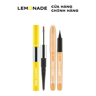 Combo Chì kẻ mày 2 đầu Lemonade Dual Eyebrow 2.75g và bút kẻ mắt siêu mảnh Lemonade SuperTiger Micro Eyeliner 1g