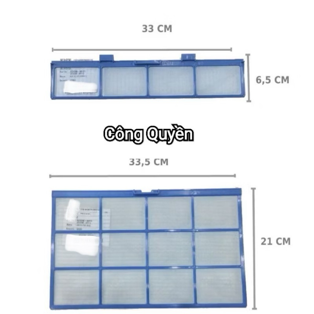 lưới lọc máy lạnh Pana inverter 1hp 1.5 hp