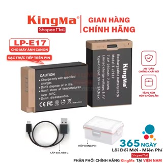 Pin KingMa LP-E17 . Phiên Bản Sạc Trực Tiếp Trên Pin Type-C . Cho Máy Ảnh Canon R50,RP,R8,M6... Bảo Hành 12 Tháng
