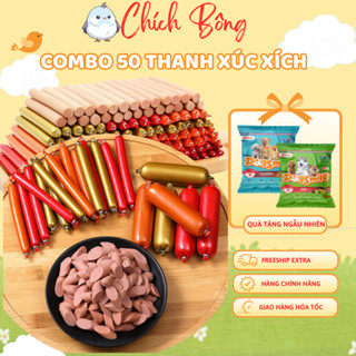 Combo xúc xích mix vị cho chó mèo chứa vitamin khoáng chất cho thú cưng luôn khỏe mạnh