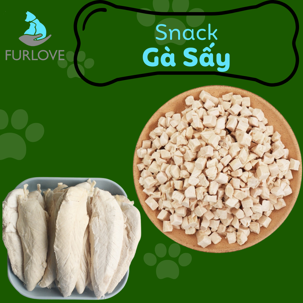 [HOẢ TỐC] Gà viên gà miếng,cỏ mèo sấy khô cho chó mèo 100g - 200g - Furiends Furlove